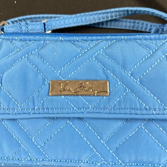 Light Blue Vera Bradley Wallet with adjustable strap - Picture 2 of 7